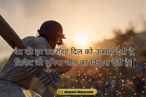 Cricket shayari in Hindi 2 lines