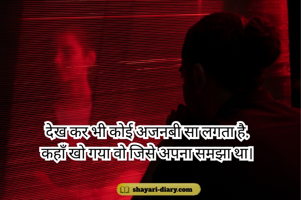 2 Line Ajnabi Shayari in Hindi​