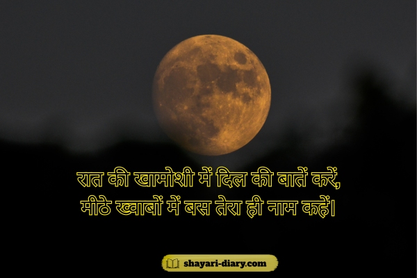 Good Night Shayari in Hindi 2 Line